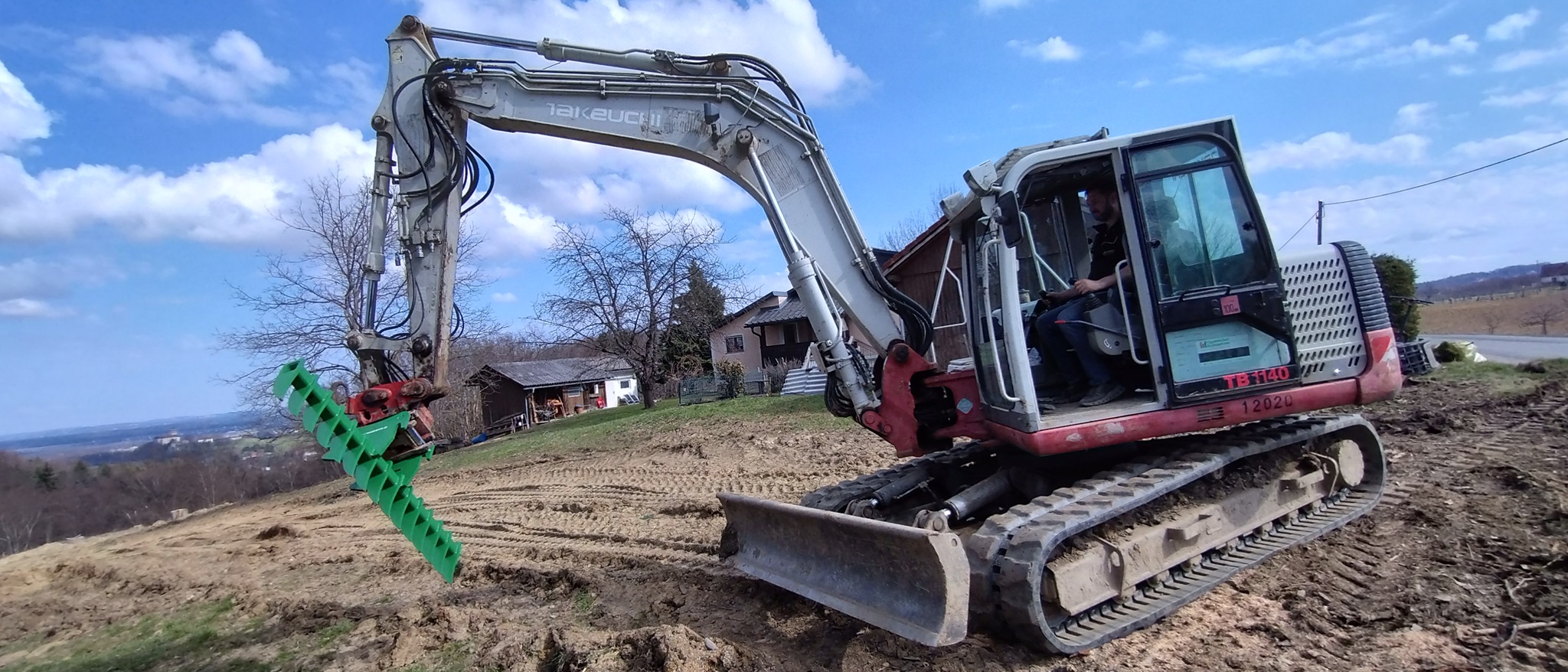 15 Tonnen Maschine mit Baggerrechen